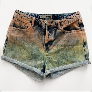 [Topshop] Moto tie dye ombré jean shorts boho chic